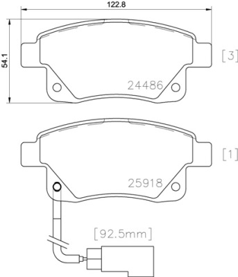 A.B.S. P 24 066 BREMBO Bremsbelagsatz, Scheibenbremse